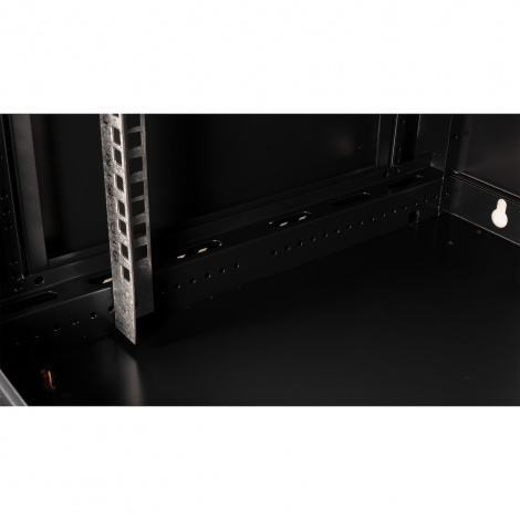 Шкаф 19" телекоммуникационный настенный, 9U 501x600х450 мм, дверь металл, черный